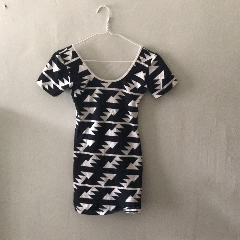Black and White American Apparel Mini Dress
